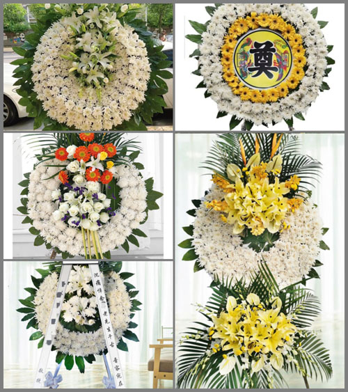 安徽六安市金寨县果子园乡白纸棚村花圈速递